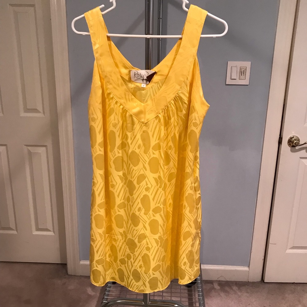 Rory Beca Yellow Silk Mini Dress